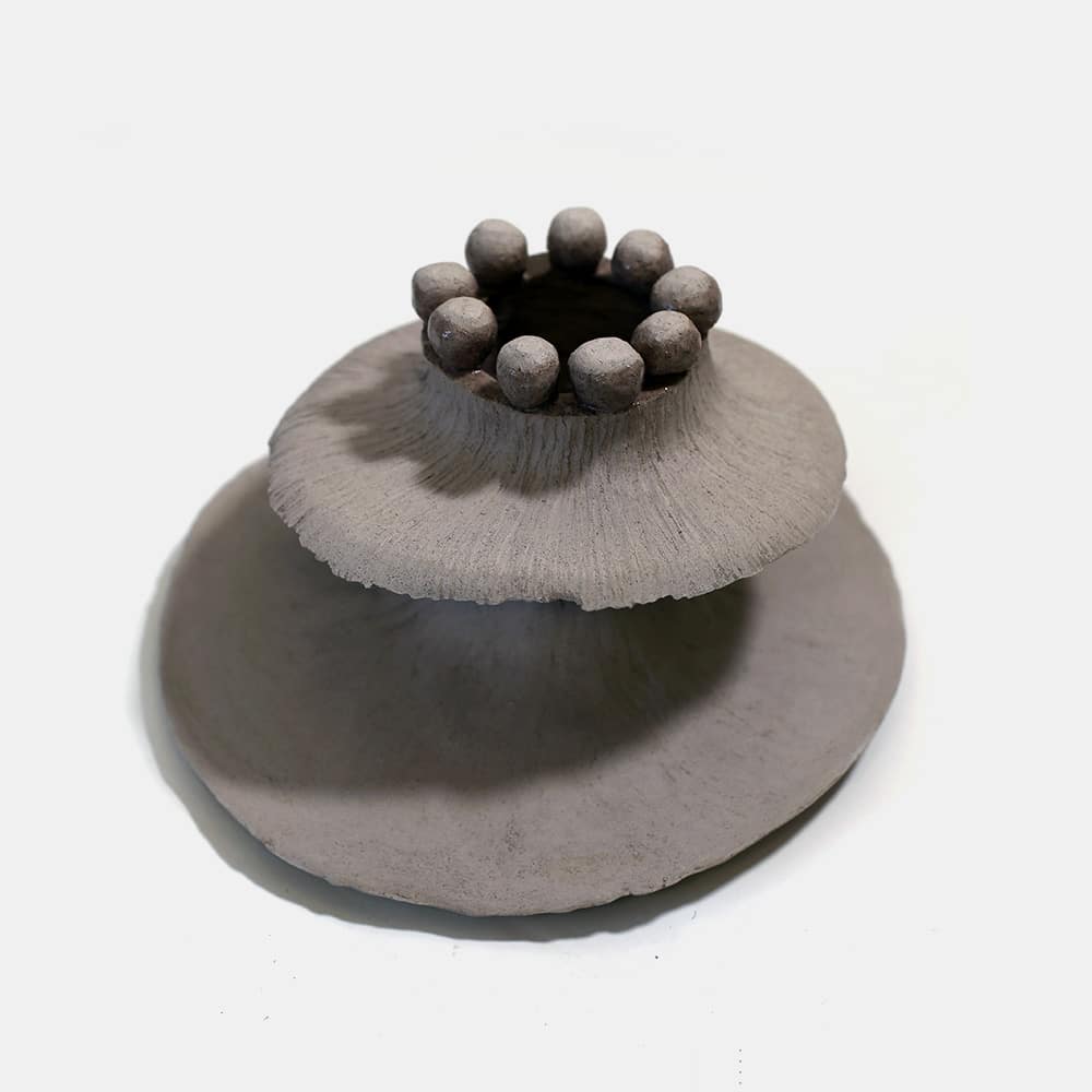 PERLE – Gefäss, umkehrbar, Ton gebrannt, 17x29x31cm, 2020