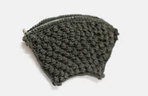 POCHETTE 2 – Baumwollgarn, gehäkelt, mit Reissverschluss, 17x26x2cm, 2021