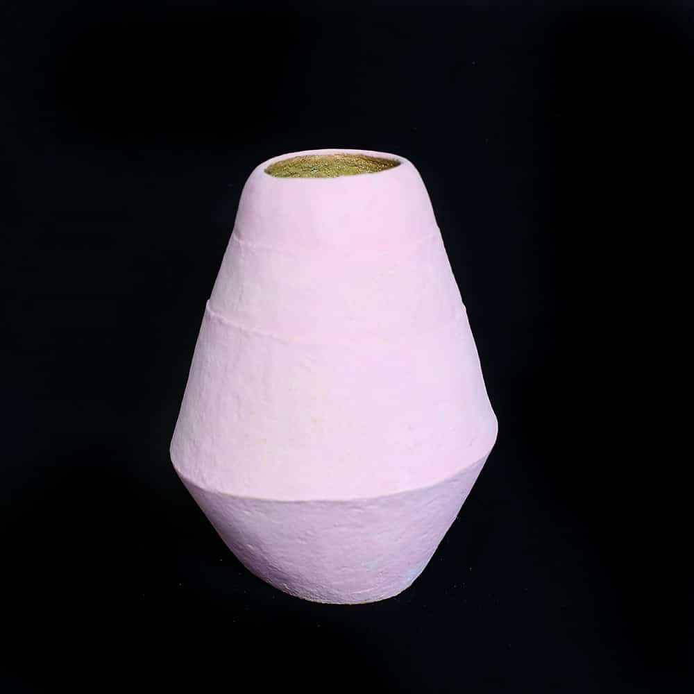 ROSA – Gefäss Ton gebrannt, teilweise glasiert, 28x21x21cm, 2022