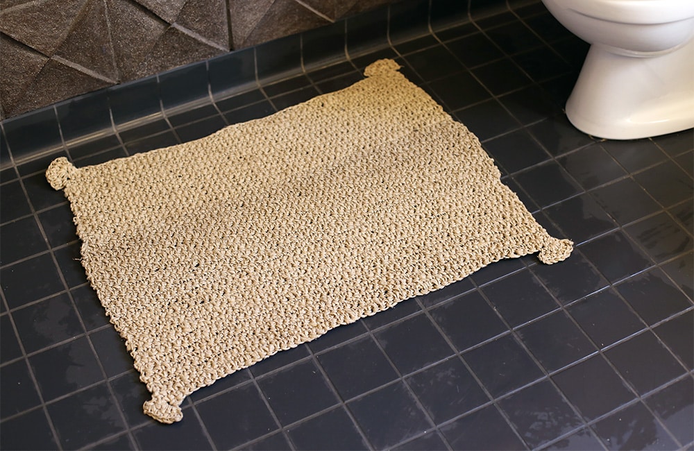 BADTEPPICH – Hanfschnur gehäkelt, 80x65cm, 2023